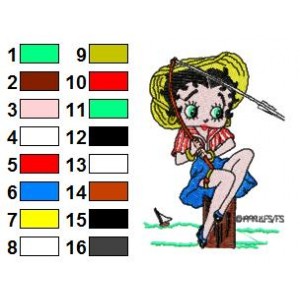 Betty Boop Embroidery Design 43